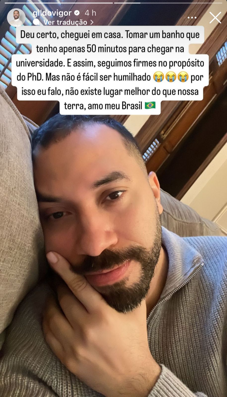 Gil do Vigor via instagram storie